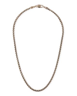 Men's Wheat Chain Necklace, 20"L