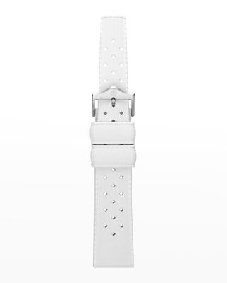 Men's White Rubber Watch Strap, 20mm