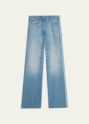 Men's Wide Side-Stripe Jeans