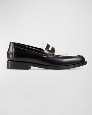 Men's Wilde Bicolor Leather Penny Loafers
