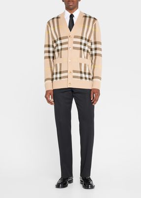 Men's Wilmore Check Cardigan Sweater