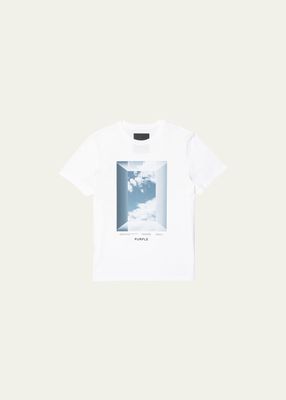 Men's Window Sky-Print T-Shirt
