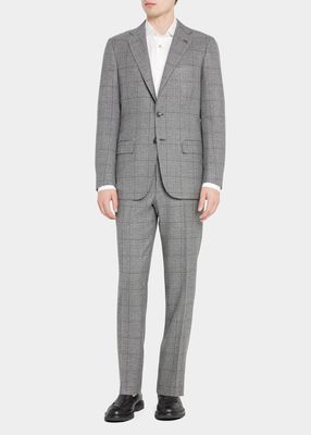 Men's Windowpane Cashmere Suit