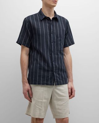 Men's Windsor Stripe Short Sleeve Sport Shirt