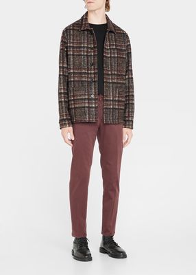 Men's Wool-Alpaca Plaid Chore Jacket