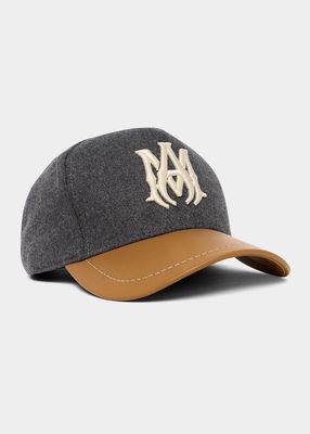 Men's Wool & Leather MA-Logo Baseball Hat