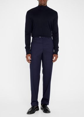 Men's Wool-Cashmere Flannel Trousers