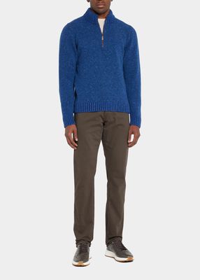 Men's Wool-Cashmere Half-Zip Sweater