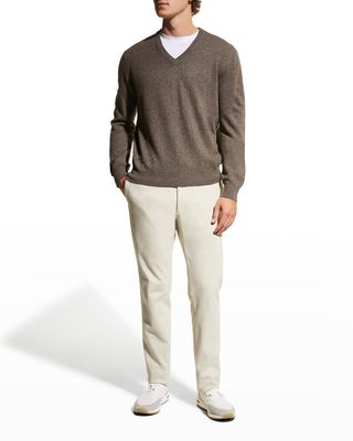 Men's Wool-Cashmere Knit V-Neck Sweater