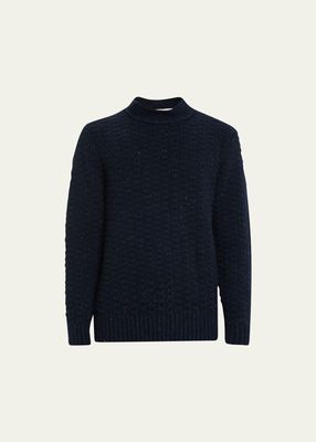 Men's Wool-Cashmere Mock Neck Sweater