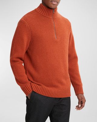 Men's Wool-Cashmere Quarter Zip Sweater