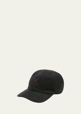 Men's Wool-Cashmere Tartan Baseball Cap