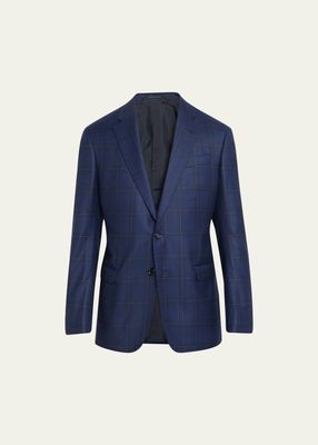 Men's Wool-Cashmere Windowpane Sport Coat