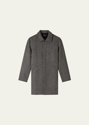 Men's Wool Herringbone Mac Pete Overcoat
