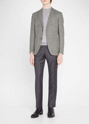 Men's Wool-Linen Check Sport Jacket