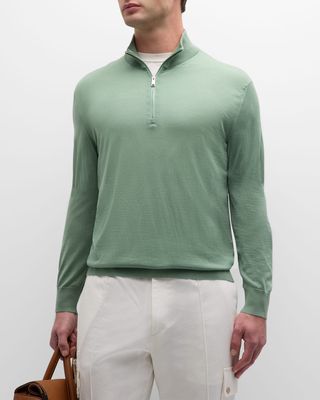 Men's Wool Quarter-Zip Sweater
