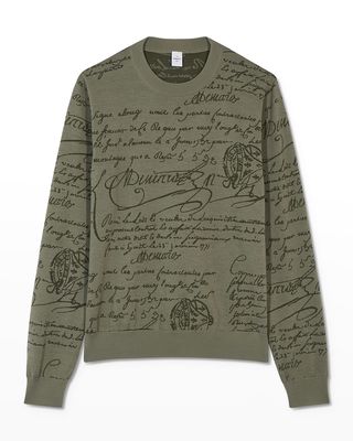 Men's Wool Scritto Crewneck Sweater