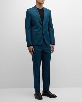 Men's Wool Sharkskin Two-Piece Suit