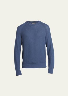 Men's Wool-Silk Crewneck Sweater