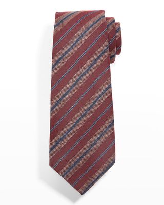 Men's Wool-Silk Stripe Tie