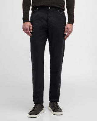 Men's Wool Slim-Fit 5-Pocket Pants