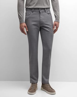 Men's Wool Straight-Leg 5-Pocket Pants