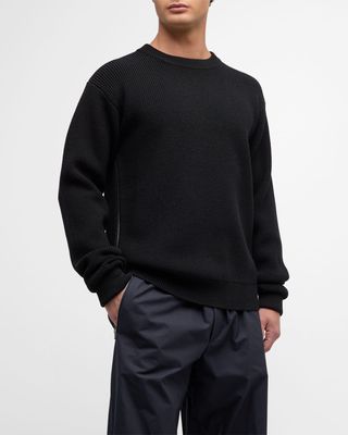 Men's Wool Sweater with Side Zippers