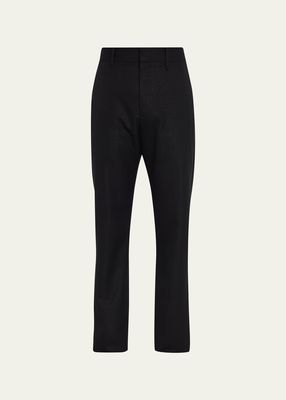 Men's Wool Trousers with Side Crystal Embellishments
