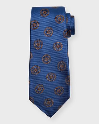 Men's Woven Medallion Silk Tie