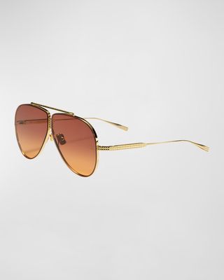 Men's XVI Double Bridge Aviator Sunglasses