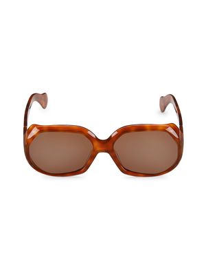 Men's Yamina 57MM Geometric Sunglasses - Oliban Tobacco