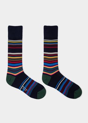 Men's Yodel Stripe Crew Socks