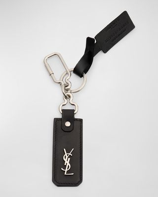 Men's YSL Keyring in Leather