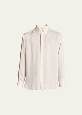 Men's Yves Satin Dress Shirt