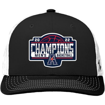 Men's Zephyr Black/White Houston Cougars 2022 AAC Men's Basketball Conference Tournament Champions Locker Room Adjustable Hat
