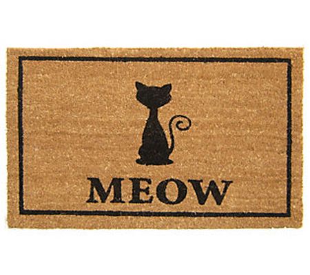 Meow - Coir Doormat with PVC Backing