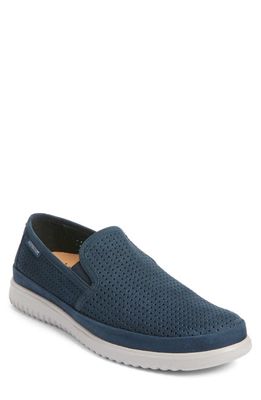 Mephisto Tiago Perforated Loafer in Navy Nubuck