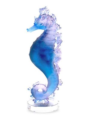 Mer de Corail Crystal Seahorse Sculpture