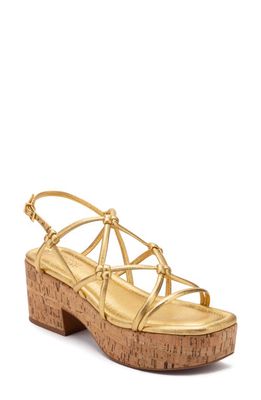 Mercedes Castillo Camille Strappy Platform Sandal in Gold