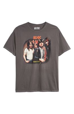 Merch Traffic AC/DC Graphic T-Shirt in Black Pigment Wash