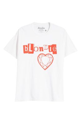 Merch Traffic Blondie Red Heart Cotton Graphic T-Shirt in White