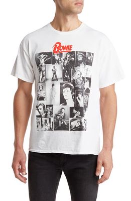 Merch Traffic David Bowie Photo Collage Graphic T-Shirt in White Overdye