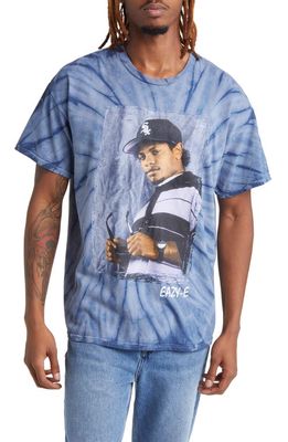 Merch Traffic Eazy-E Tie Dye Graphic T-Shirt in Blue Tie Dye