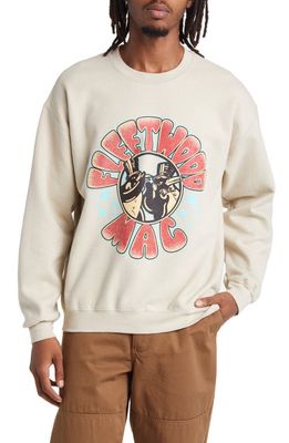 Merch Traffic Fleetwood Mac Cotton Blend Graphic Sweatshirt in Sand