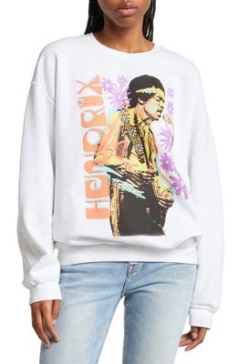 Merch Traffic Jimi Hendrix Graphic Sweatshirt in White