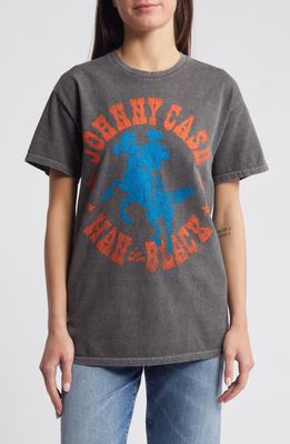 Merch Traffic Johnny Cash Oversize T-Shirt in Charcoal Grey