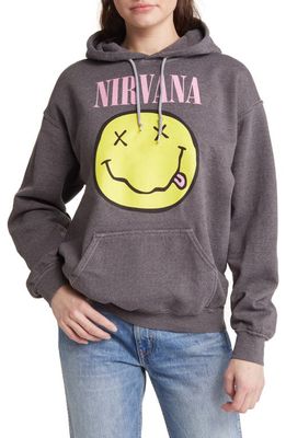 Merch Traffic Nirvana Graphic Hoodie in Charcoal Pigment