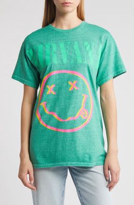 Merch Traffic Nirvana Graphic T-Shirt in Green 