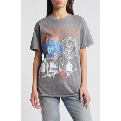 Merch Traffic Ramones Cotton Graphic T-Shirt in Charcoal Gray