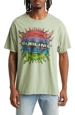 Merch Traffic Sublime 40 oz. to Freedom Graphic T-Shirt in Sage Pigment Wash